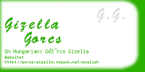 gizella gorcs business card